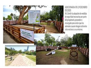 Mantenimiento integral y área para mascotas en parque lineal Ancon del Huajuco