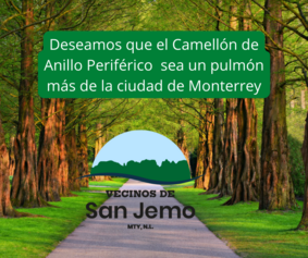 Reforestación y rehabilitación del Camellón de Anillo Periférico, Colonia San Jemo