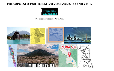 Presupuesto participativo 2023 zona sur de Monterrey